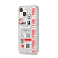 Fragile Delivery Labels with Name iPhone 14 Glitter Tough Case Starlight Angled Image