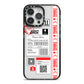 Fragile Delivery Labels with Name iPhone 14 Pro Max Black Impact Case on Silver phone
