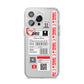 Fragile Delivery Labels with Name iPhone 14 Pro Max Clear Tough Case Silver