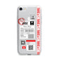 Fragile Delivery Labels with Name iPhone 7 Bumper Case on Silver iPhone