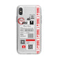 Fragile Delivery Labels with Name iPhone X Bumper Case on Silver iPhone Alternative Image 1