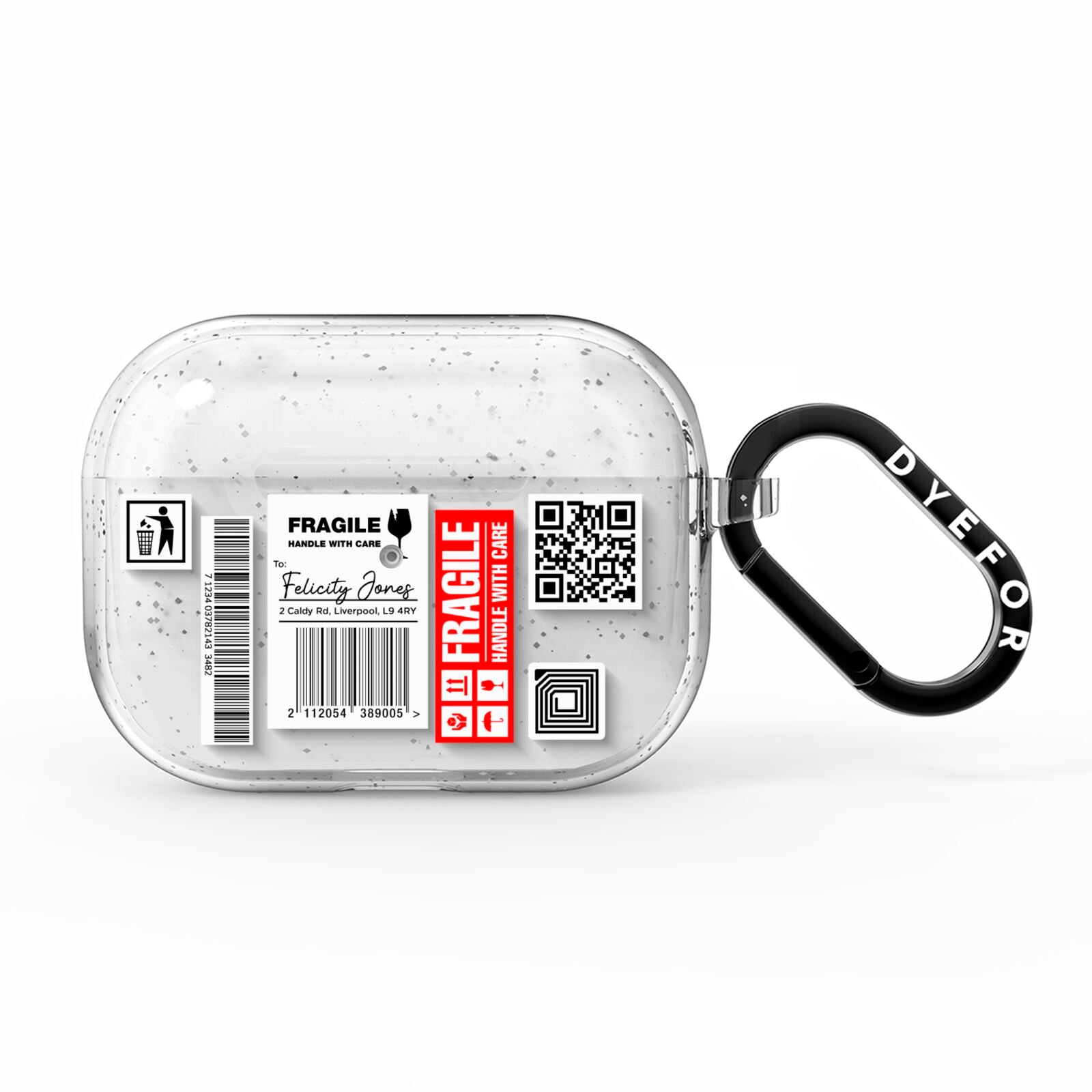 Fragile Parcel Labels with Name AirPods Case – Dyefor