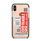 Fragile Parcel Labels with Name Apple iPhone Xs Impact Case Black Edge on Gold Phone