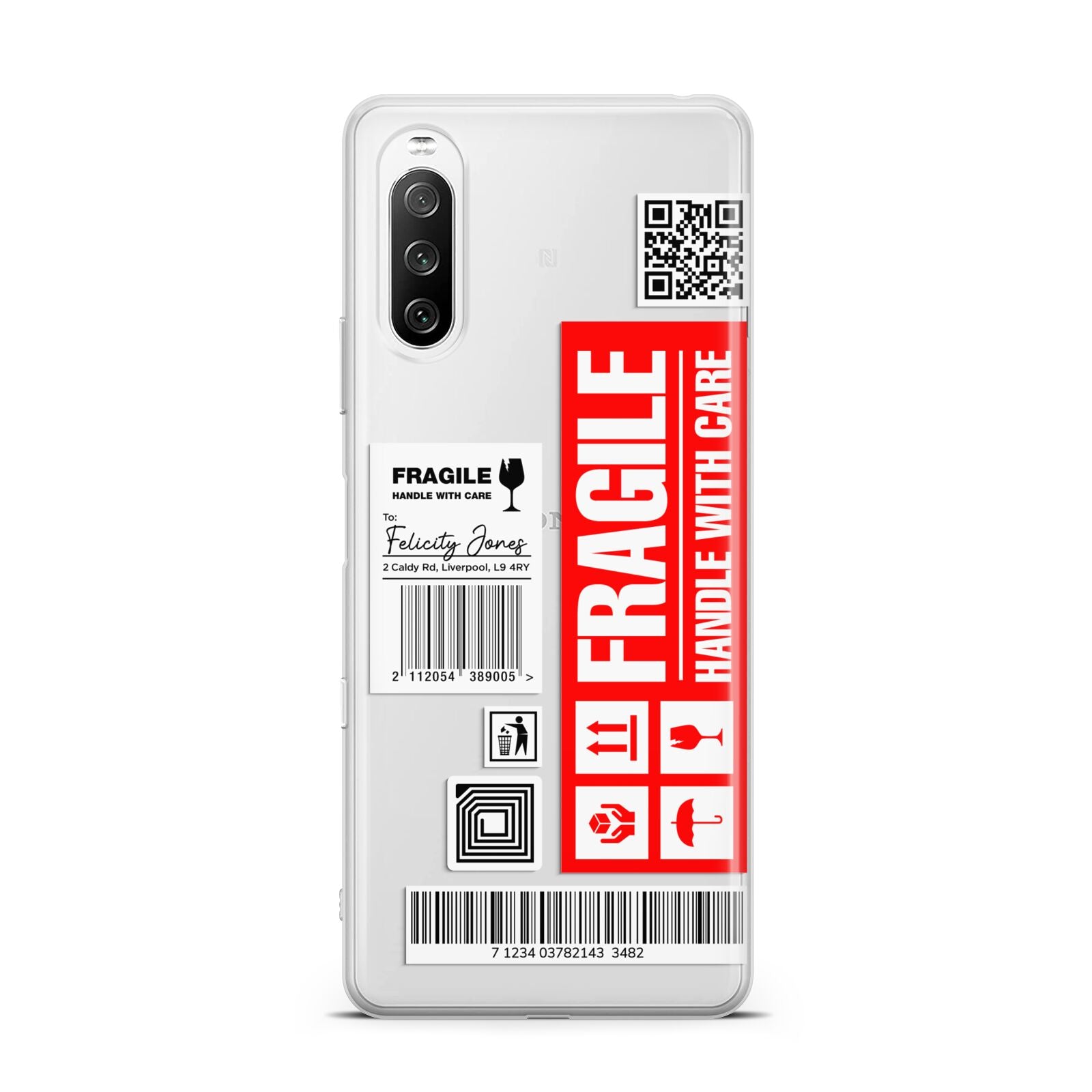 Fragile Parcel Labels with Name Sony Case – Dyefor