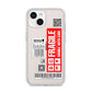 Fragile Parcel Labels with Name iPhone 14 Clear Tough Case Starlight
