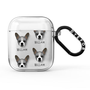 French Bull Jack Icon with Name AirPods Case