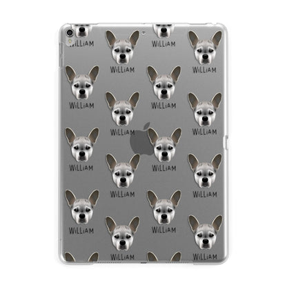French Bull Jack Icon with Name Apple iPad Silver Case