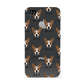 French Bull Jack Icon with Name Apple iPhone 4s Case