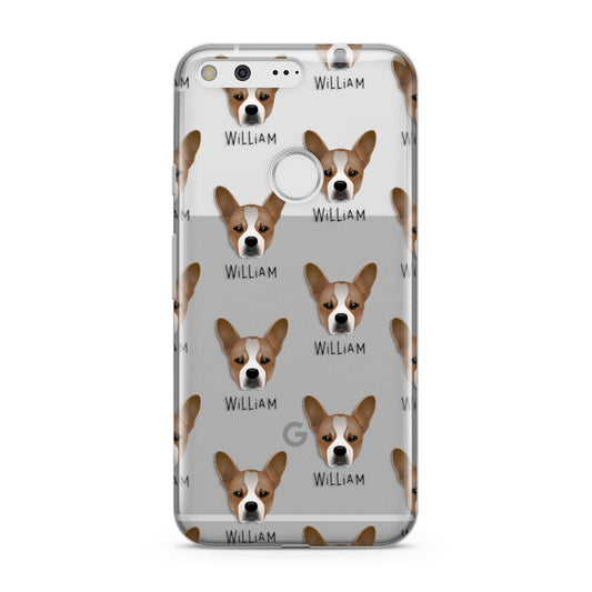 French Bull Jack Icon with Name Google Pixel Case
