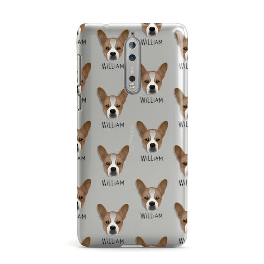 French Bull Jack Icon with Name Nokia Case