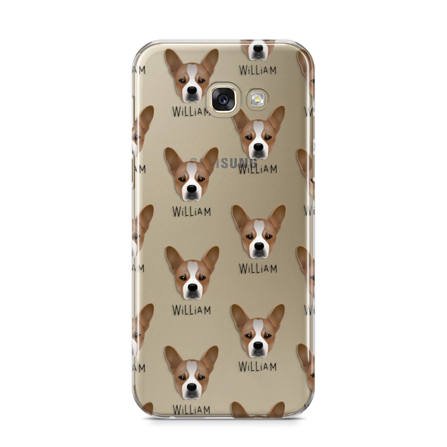 French Bull Jack Icon with Name Samsung Galaxy A5 2017 Case on gold phone