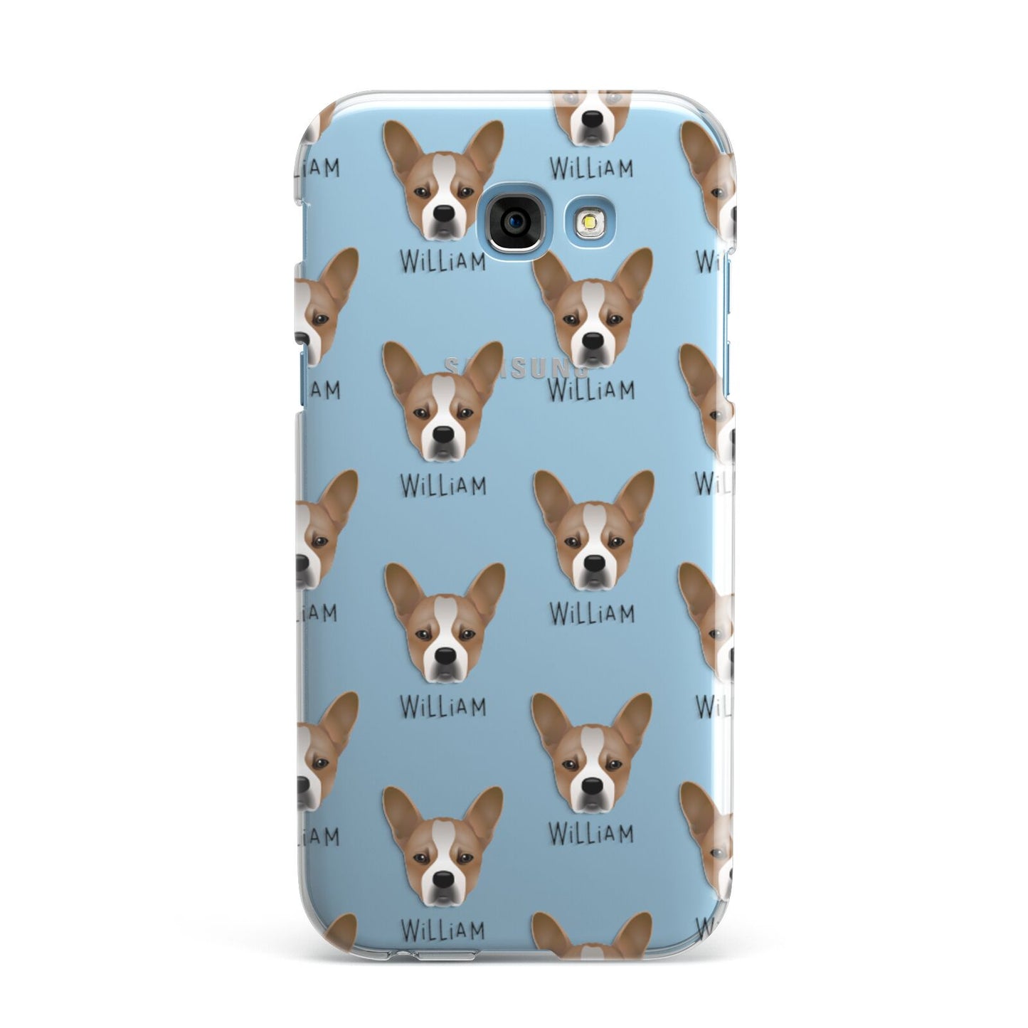French Bull Jack Icon with Name Samsung Galaxy A7 2017 Case