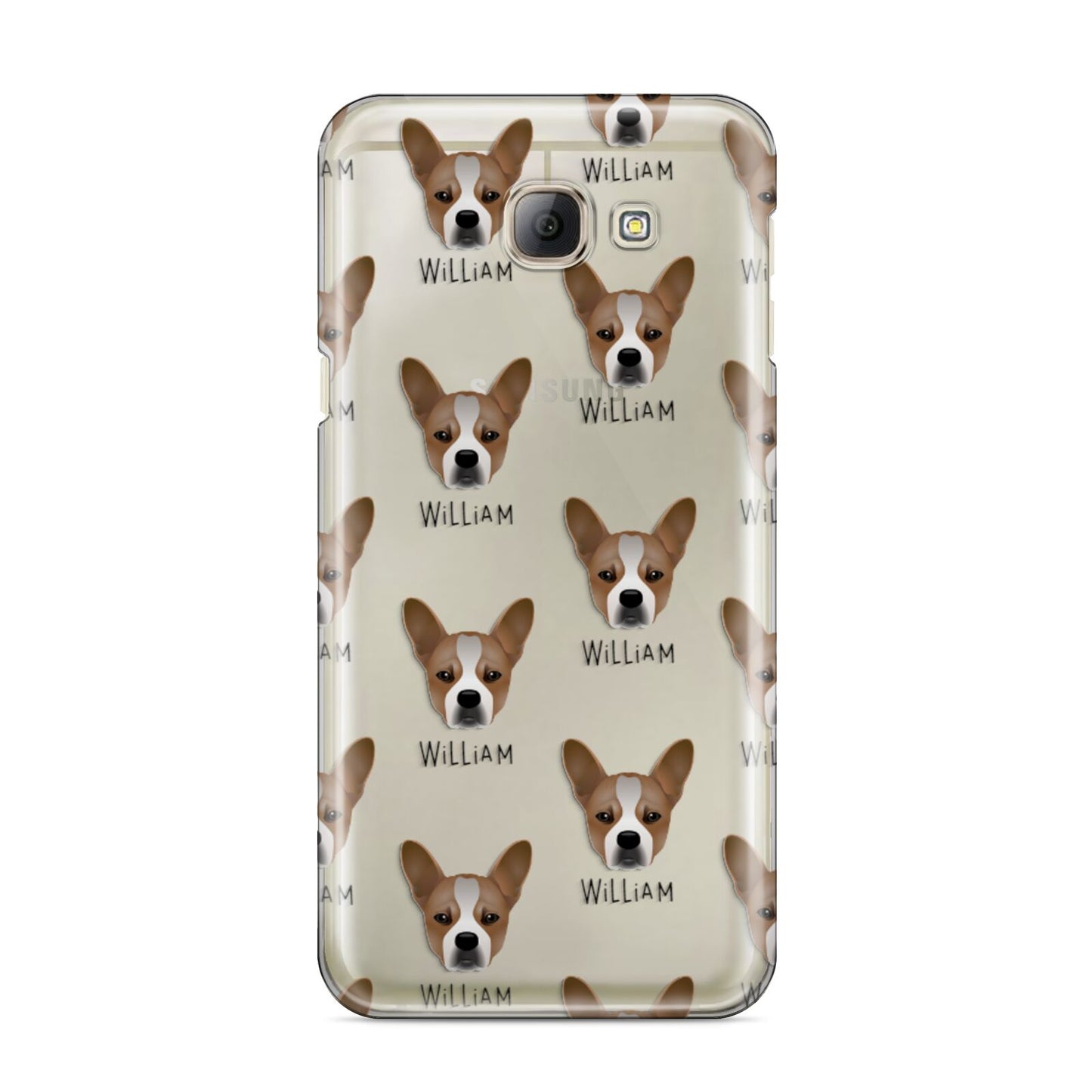 French Bull Jack Icon with Name Samsung Galaxy A8 2016 Case