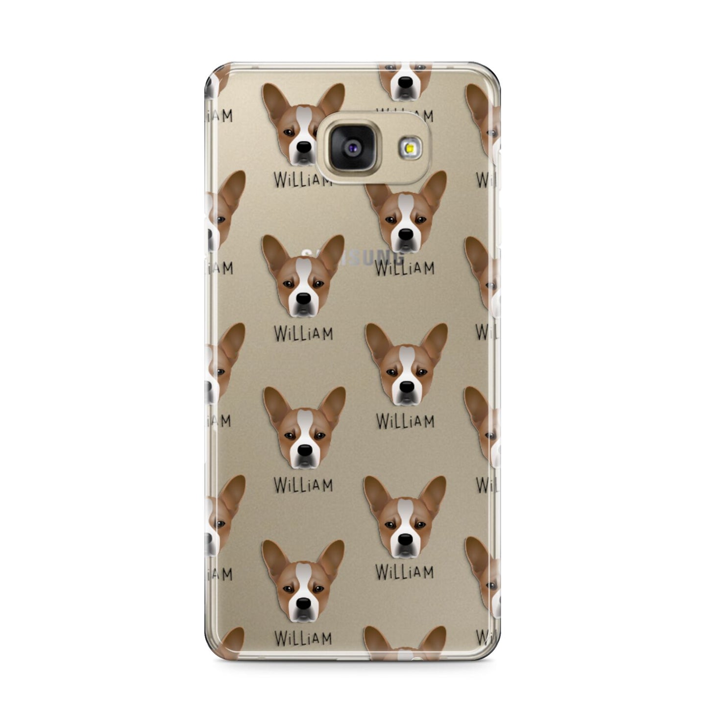 French Bull Jack Icon with Name Samsung Galaxy A9 2016 Case on gold phone