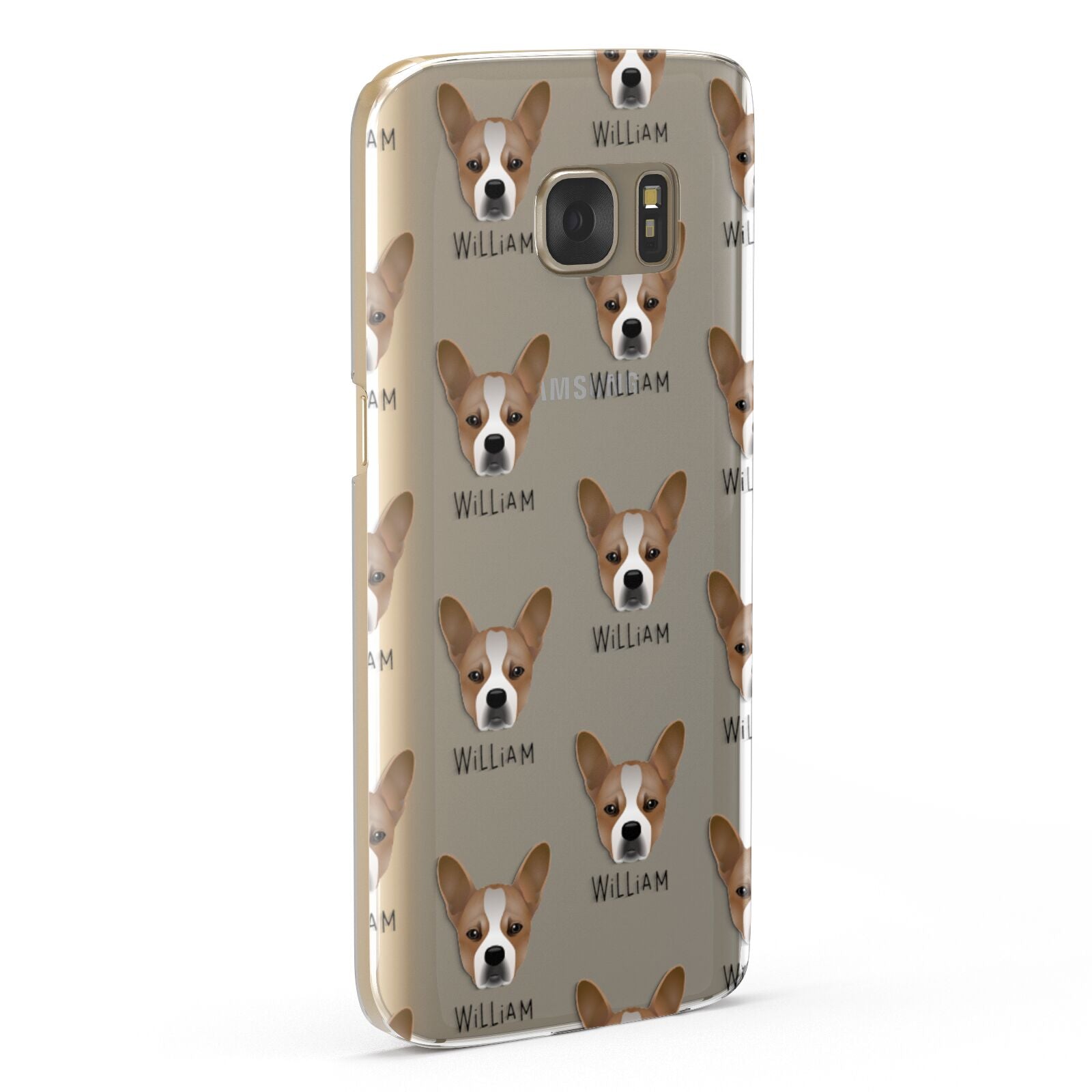 French Bull Jack Icon with Name Samsung Galaxy Case Fourty Five Degrees