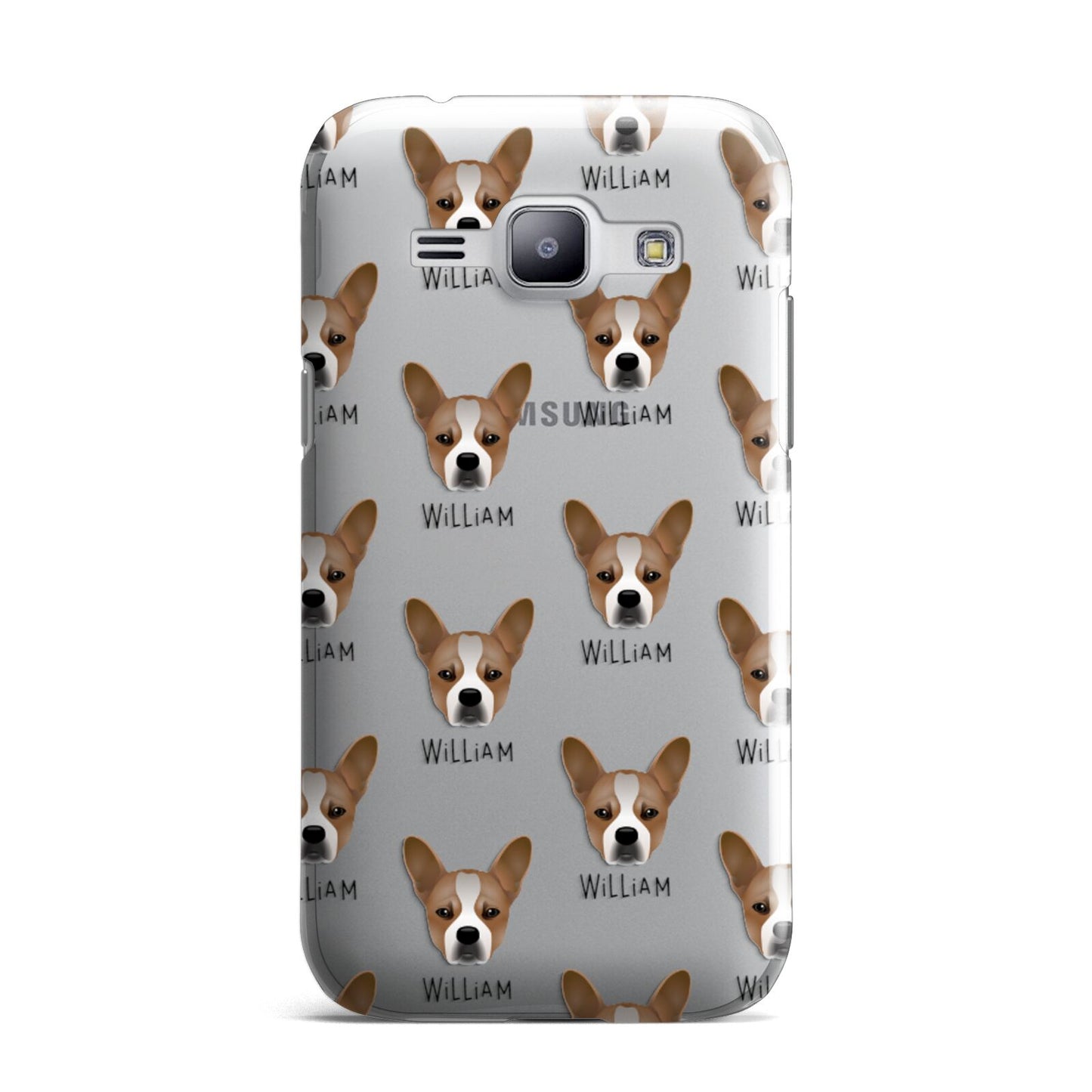 French Bull Jack Icon with Name Samsung Galaxy J1 2015 Case