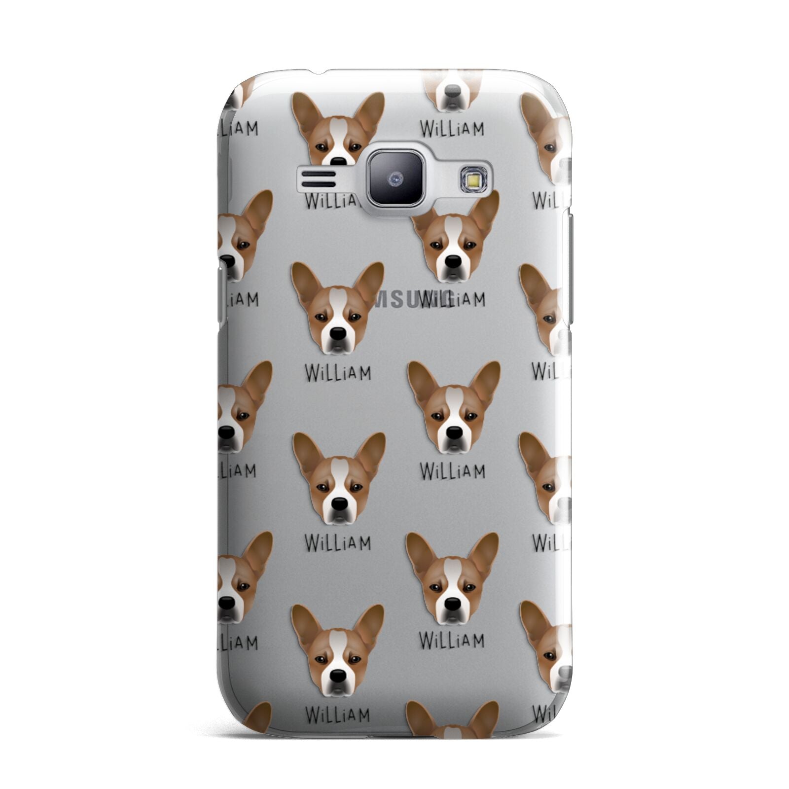 French Bull Jack Icon with Name Samsung Galaxy J1 2015 Case