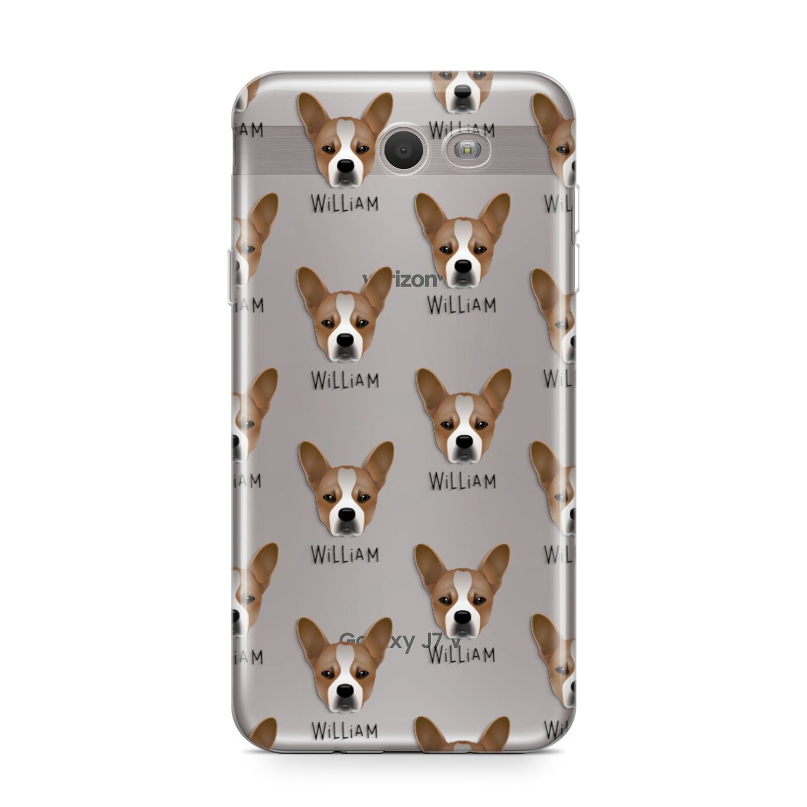 French Bull Jack Icon with Name Samsung Galaxy J7 2017 Case