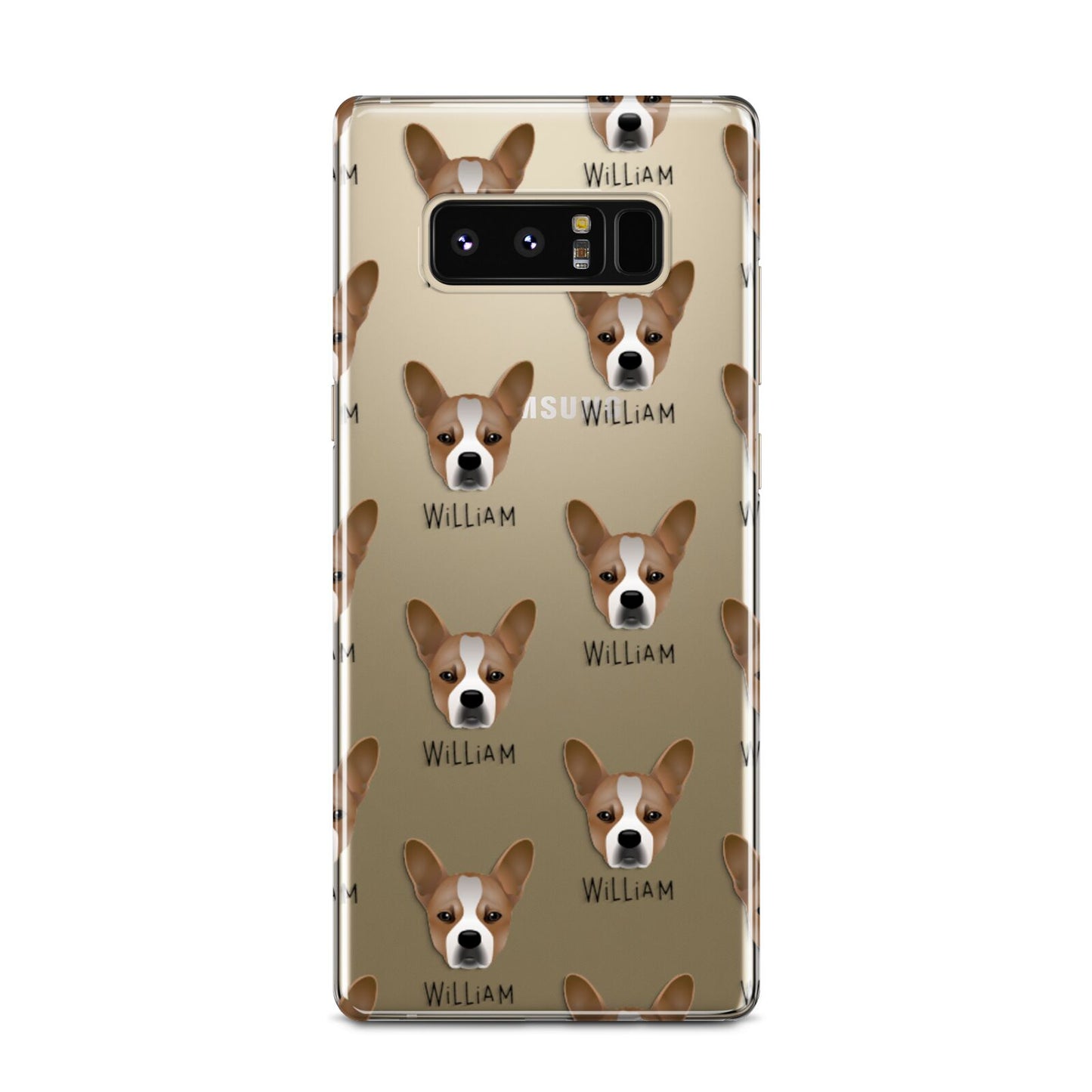 French Bull Jack Icon with Name Samsung Galaxy Note 8 Case