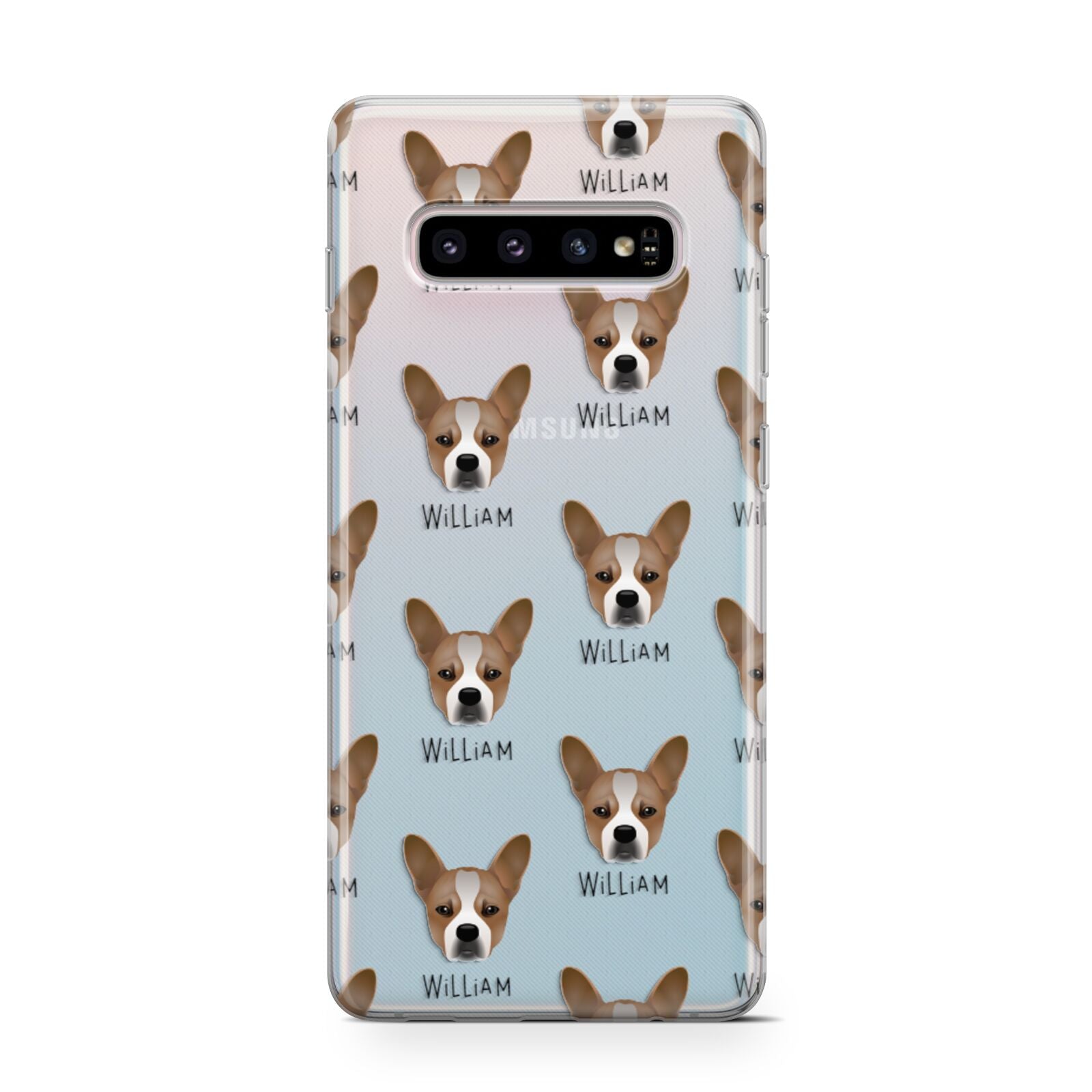 French Bull Jack Icon with Name Samsung Galaxy S10 Case