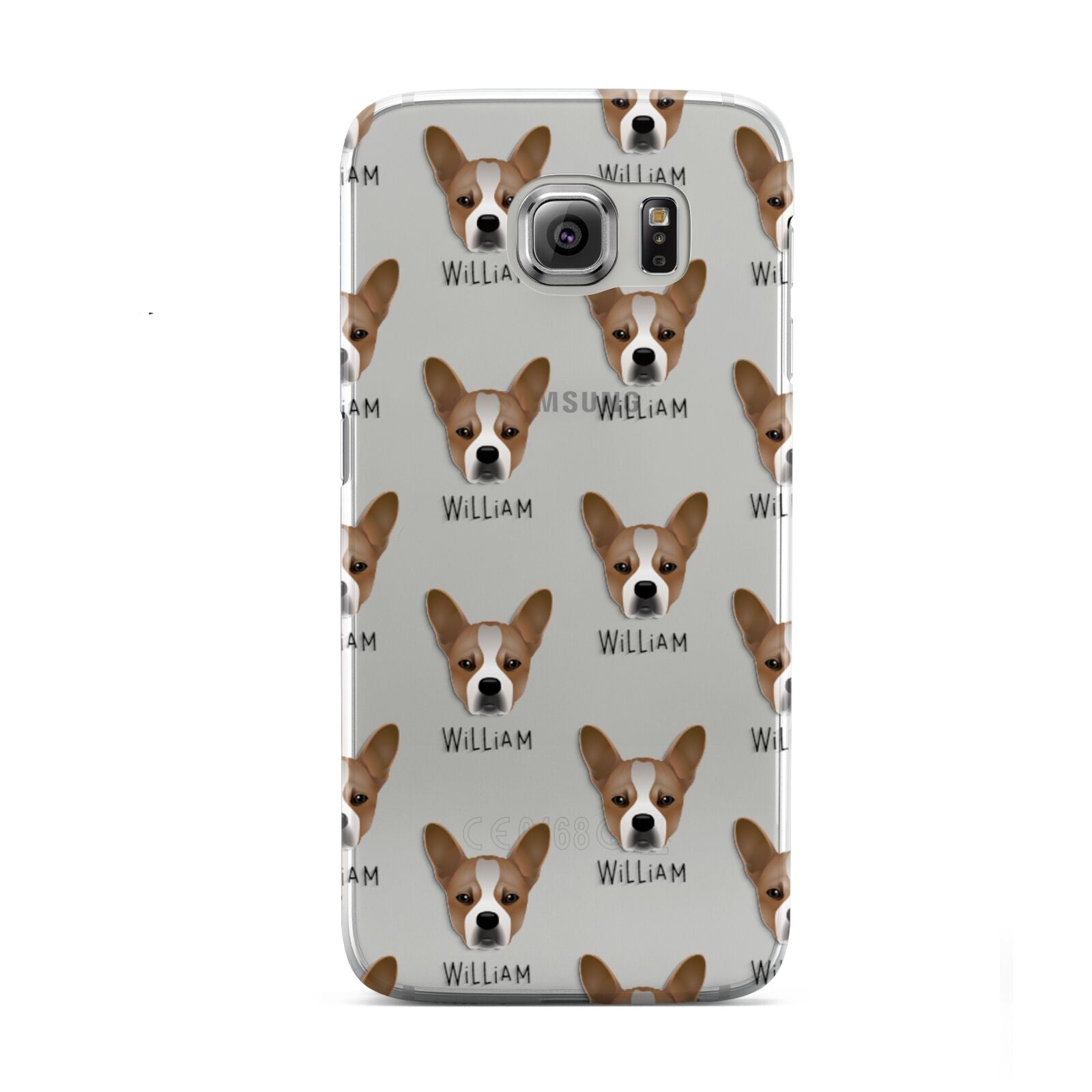French Bull Jack Icon with Name Samsung Galaxy S6 Case