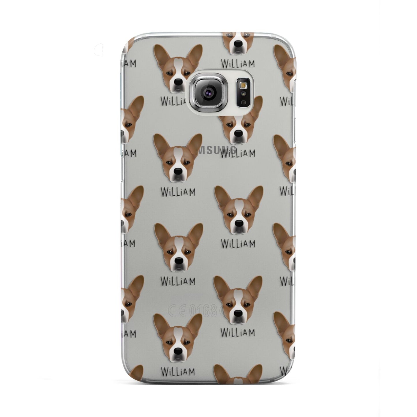 French Bull Jack Icon with Name Samsung Galaxy S6 Edge Case