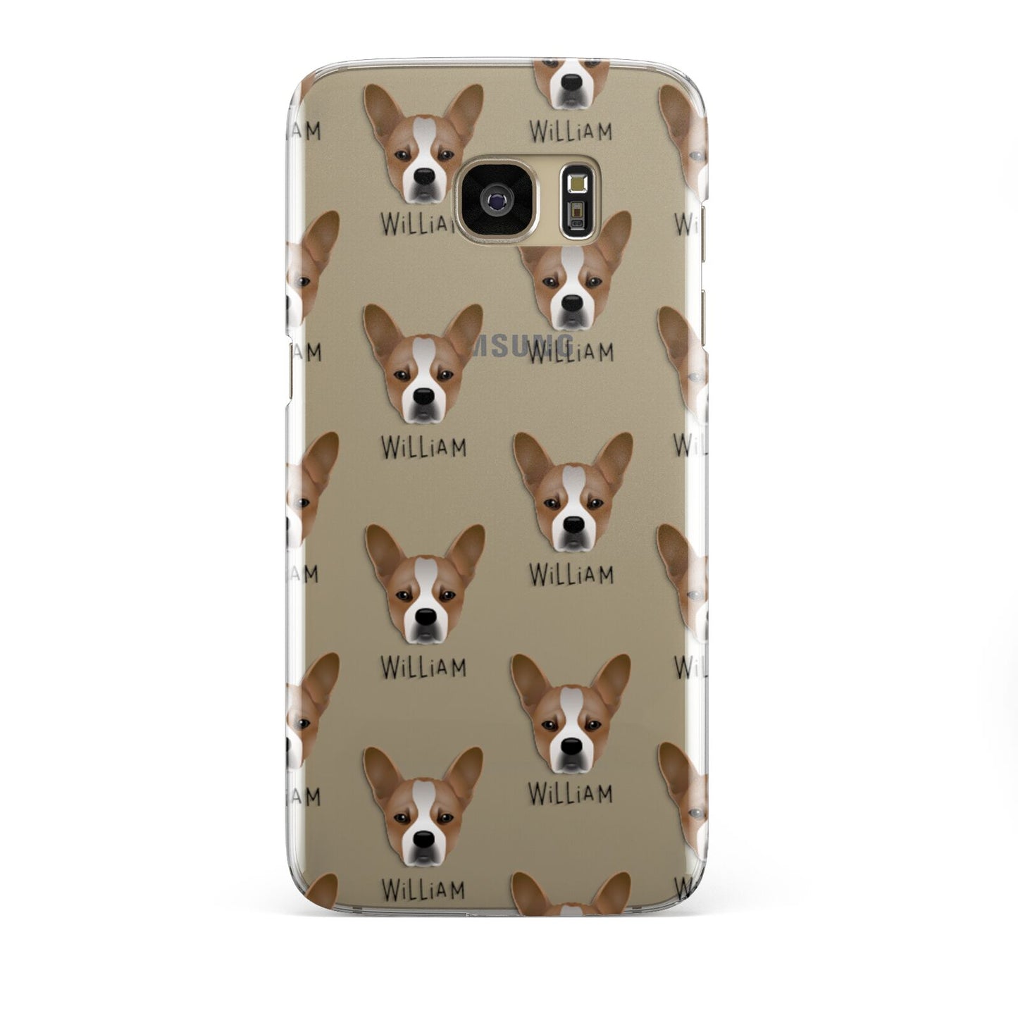 French Bull Jack Icon with Name Samsung Galaxy S7 Edge Case