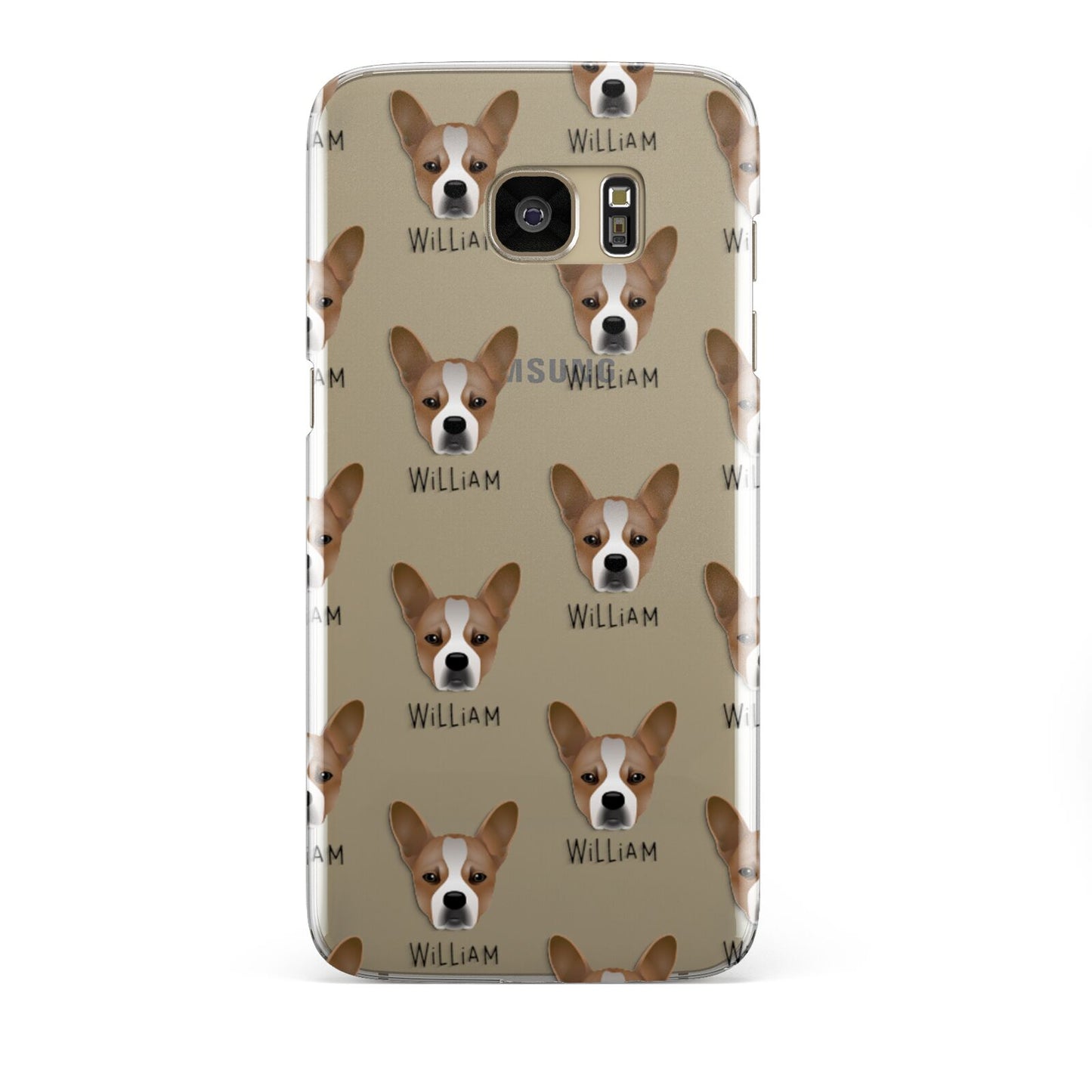 French Bull Jack Icon with Name Samsung Galaxy S7 Edge Case