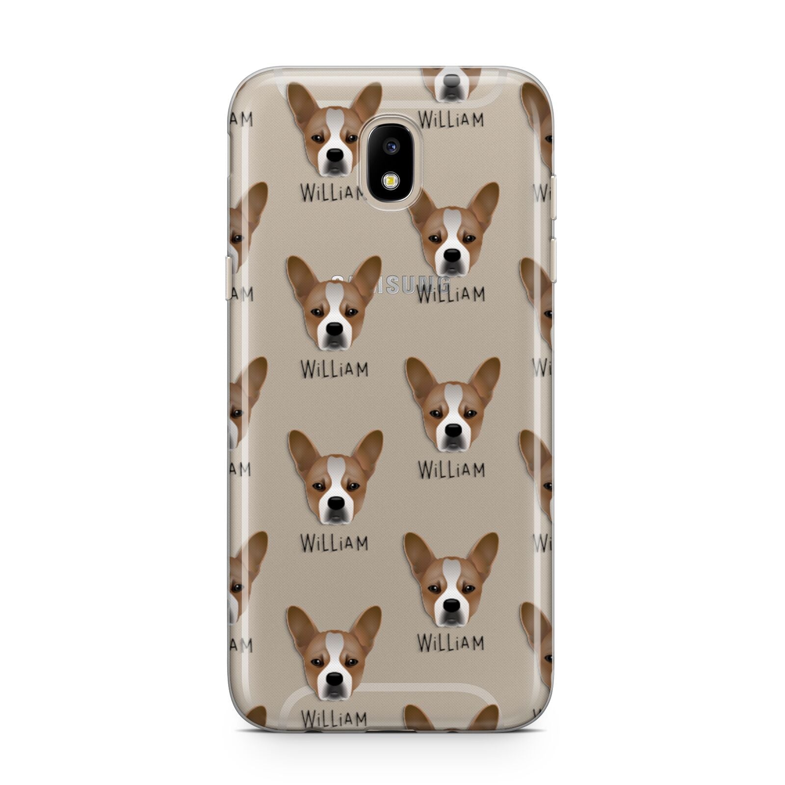 French Bull Jack Icon with Name Samsung J5 2017 Case