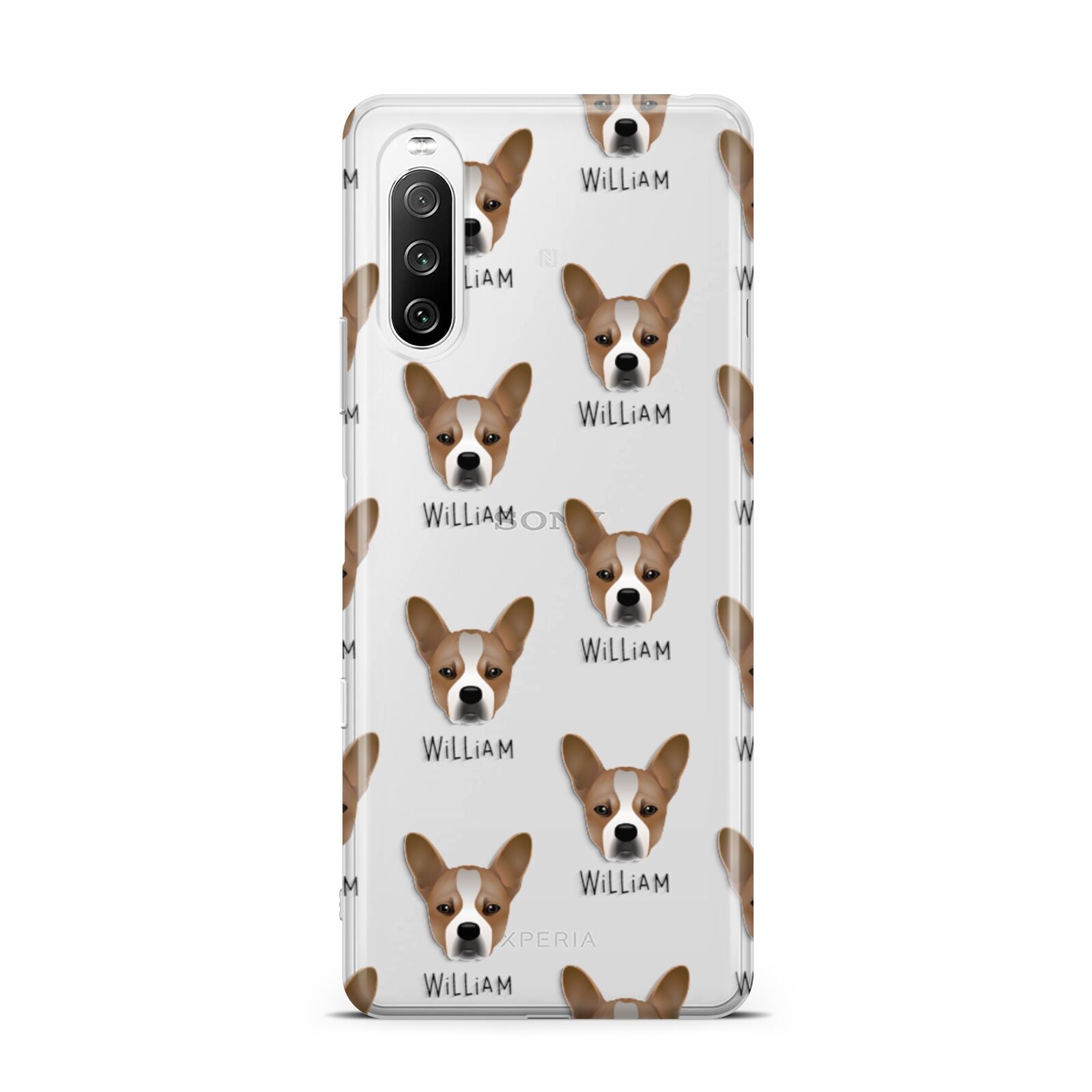 French Bull Jack Icon with Name Sony Xperia 10 III Case