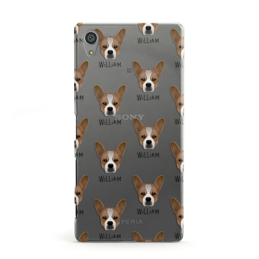 French Bull Jack Icon with Name Sony Xperia Case