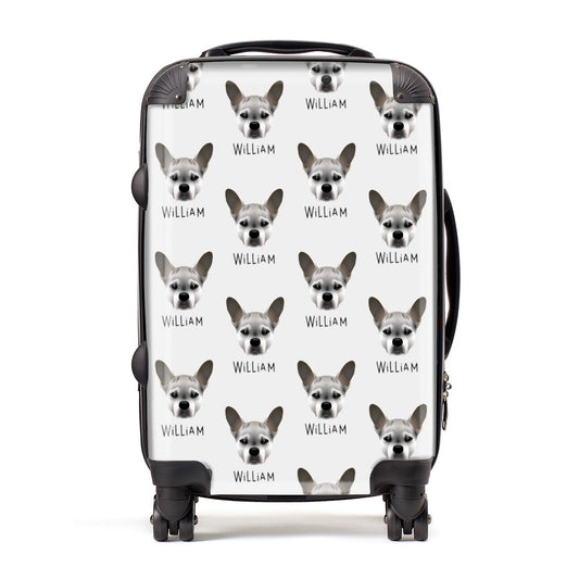 French Bull Jack Icon with Name Suitcase