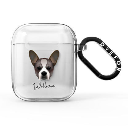 French Bull Jack Personalised AirPods Clear Case