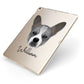 French Bull Jack Personalised Apple iPad Case on Gold iPad Side View