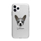 French Bull Jack Personalised Apple iPhone 11 Pro in Silver with Bumper Case