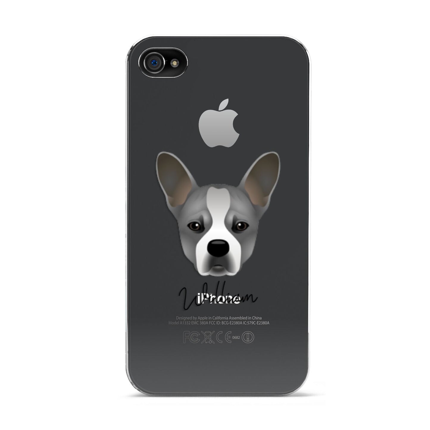 French Bull Jack Personalised Apple iPhone 4s Case