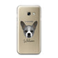 French Bull Jack Personalised Samsung Galaxy A3 2017 Case on gold phone