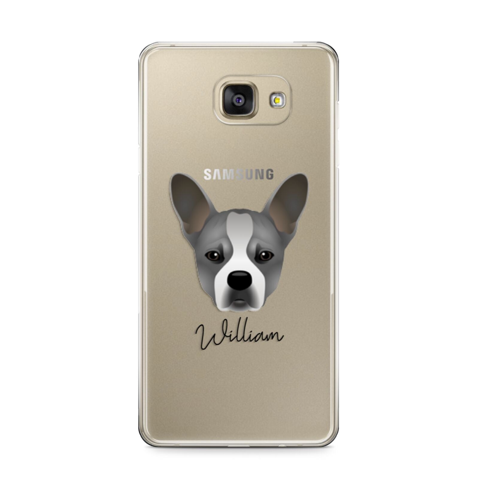 French Bull Jack Personalised Samsung Galaxy A9 2016 Case on gold phone