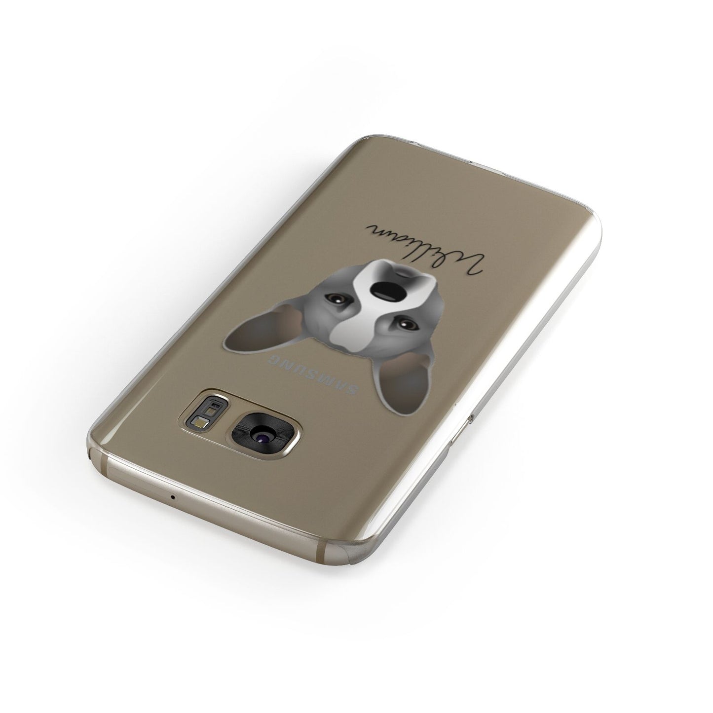 French Bull Jack Personalised Samsung Galaxy Case Front Close Up