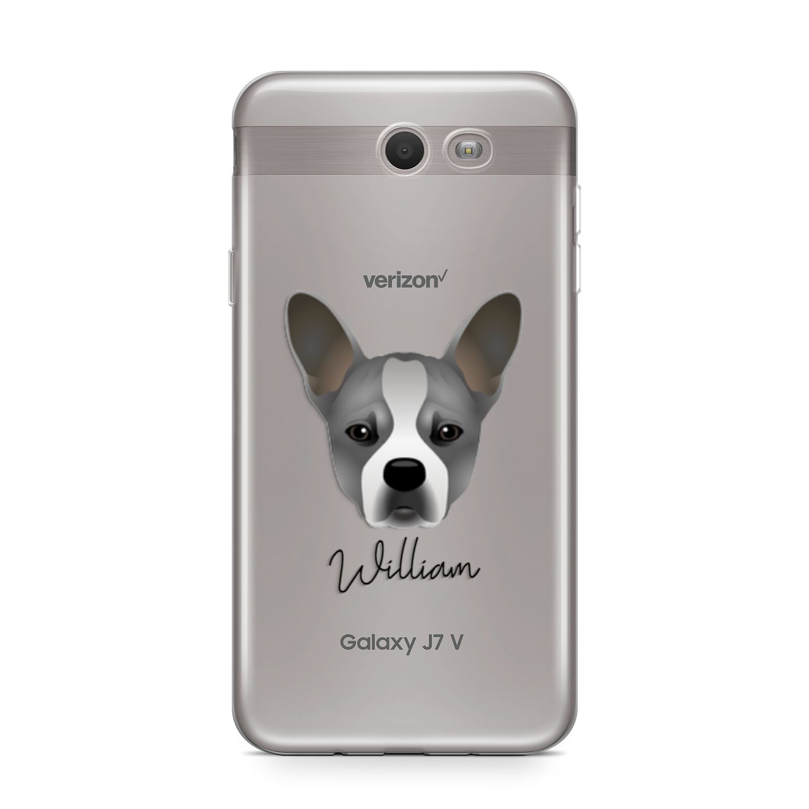French Bull Jack Personalised Samsung Galaxy J7 2017 Case