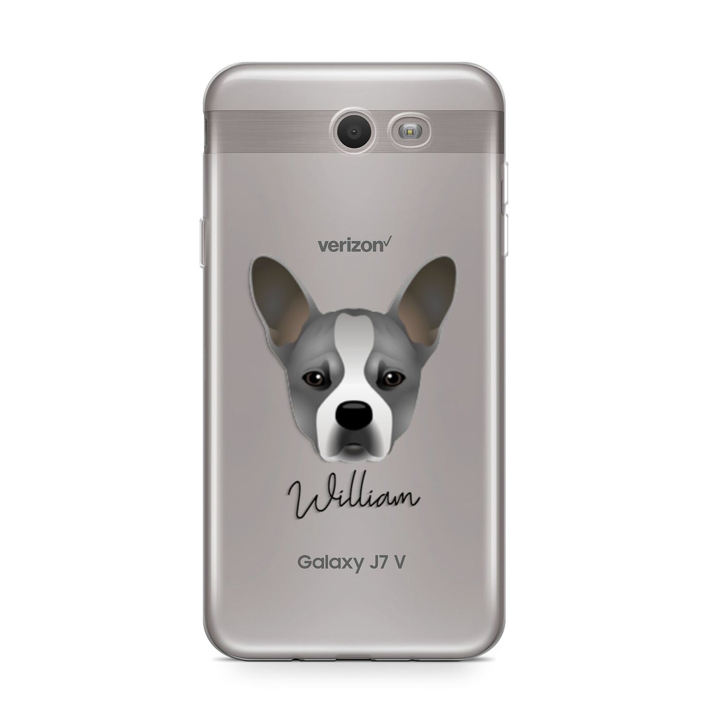 French Bull Jack Personalised Samsung Galaxy J7 2017 Case