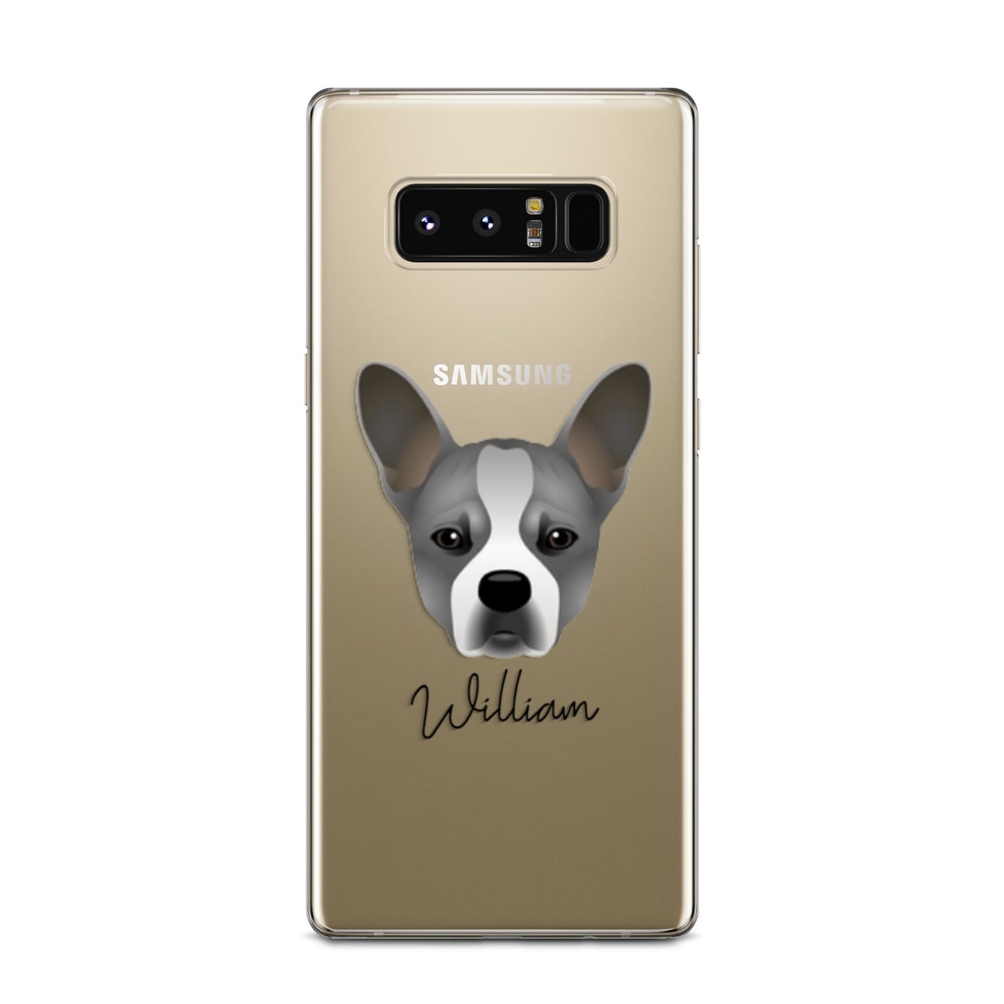 French Bull Jack Personalised Samsung Galaxy Note 8 Case