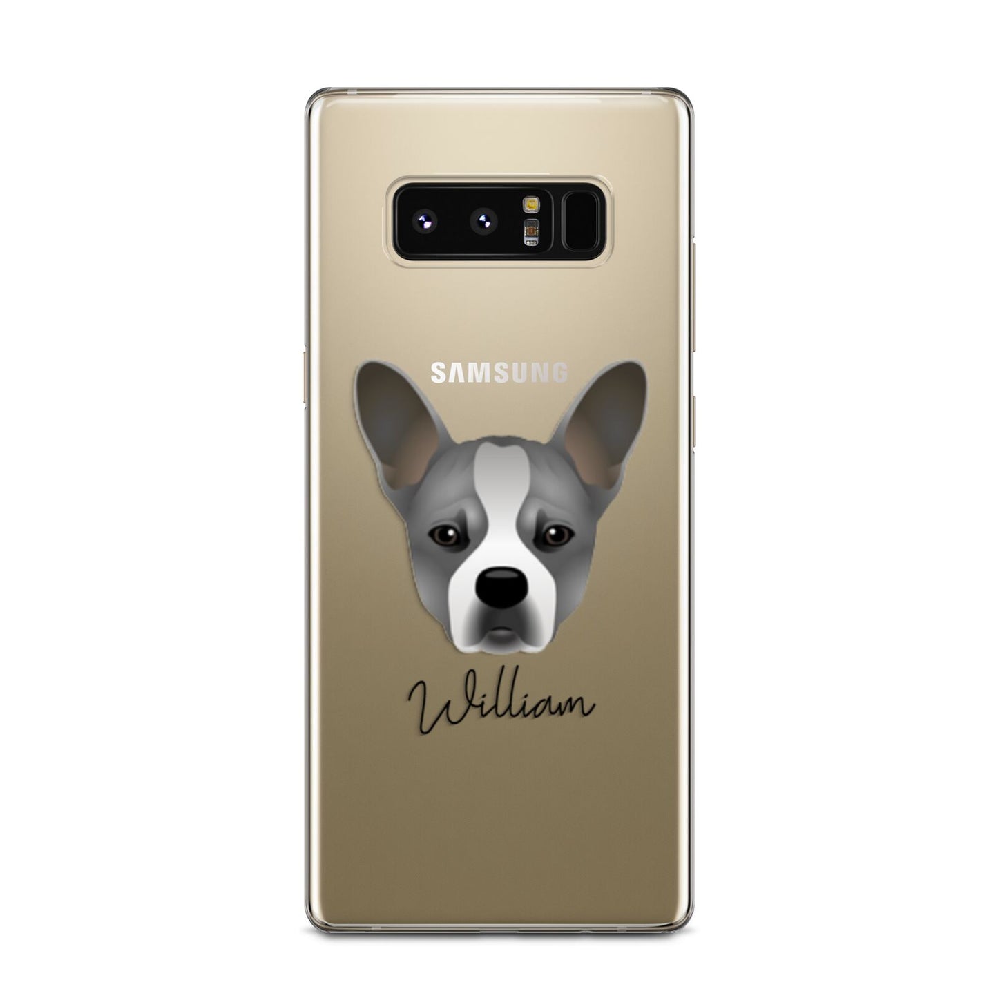 French Bull Jack Personalised Samsung Galaxy Note 8 Case