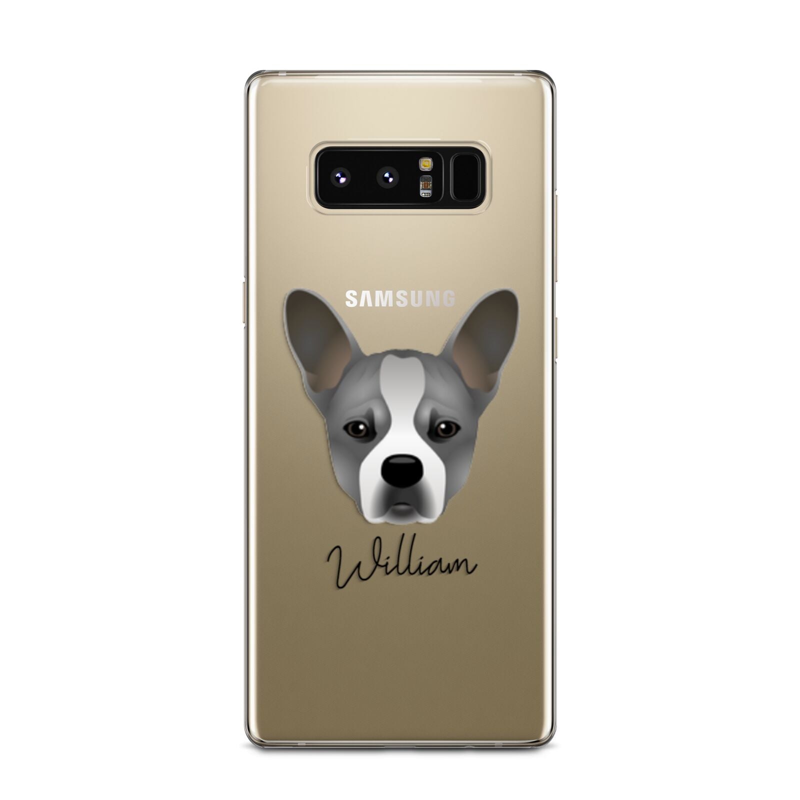 French Bull Jack Personalised Samsung Galaxy Note 8 Case