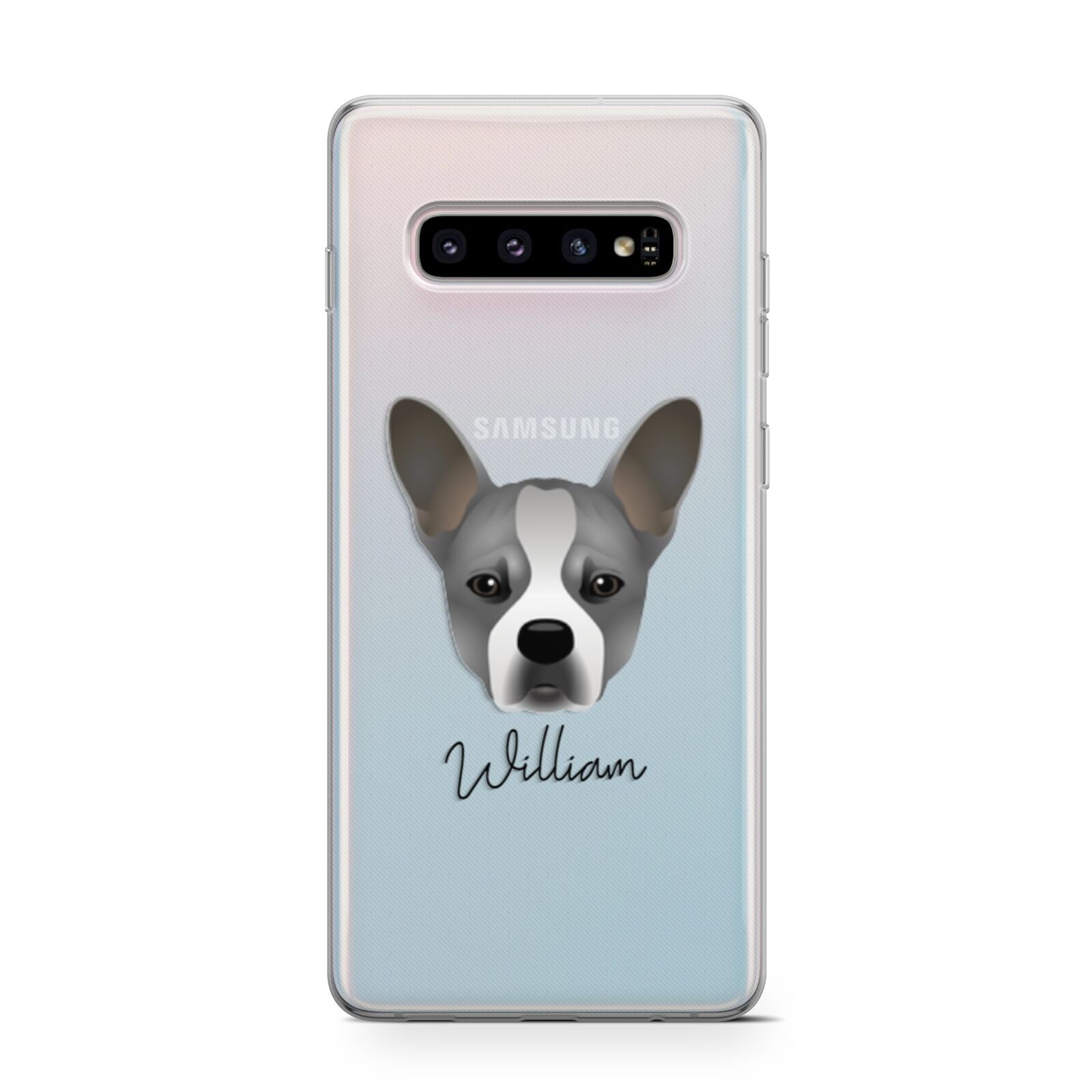 French Bull Jack Personalised Samsung Galaxy S10 Case