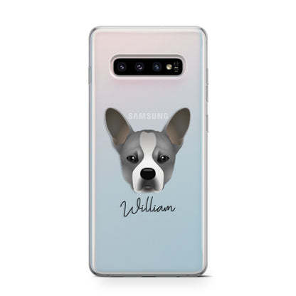French Bull Jack Personalised Samsung Galaxy S10 Case