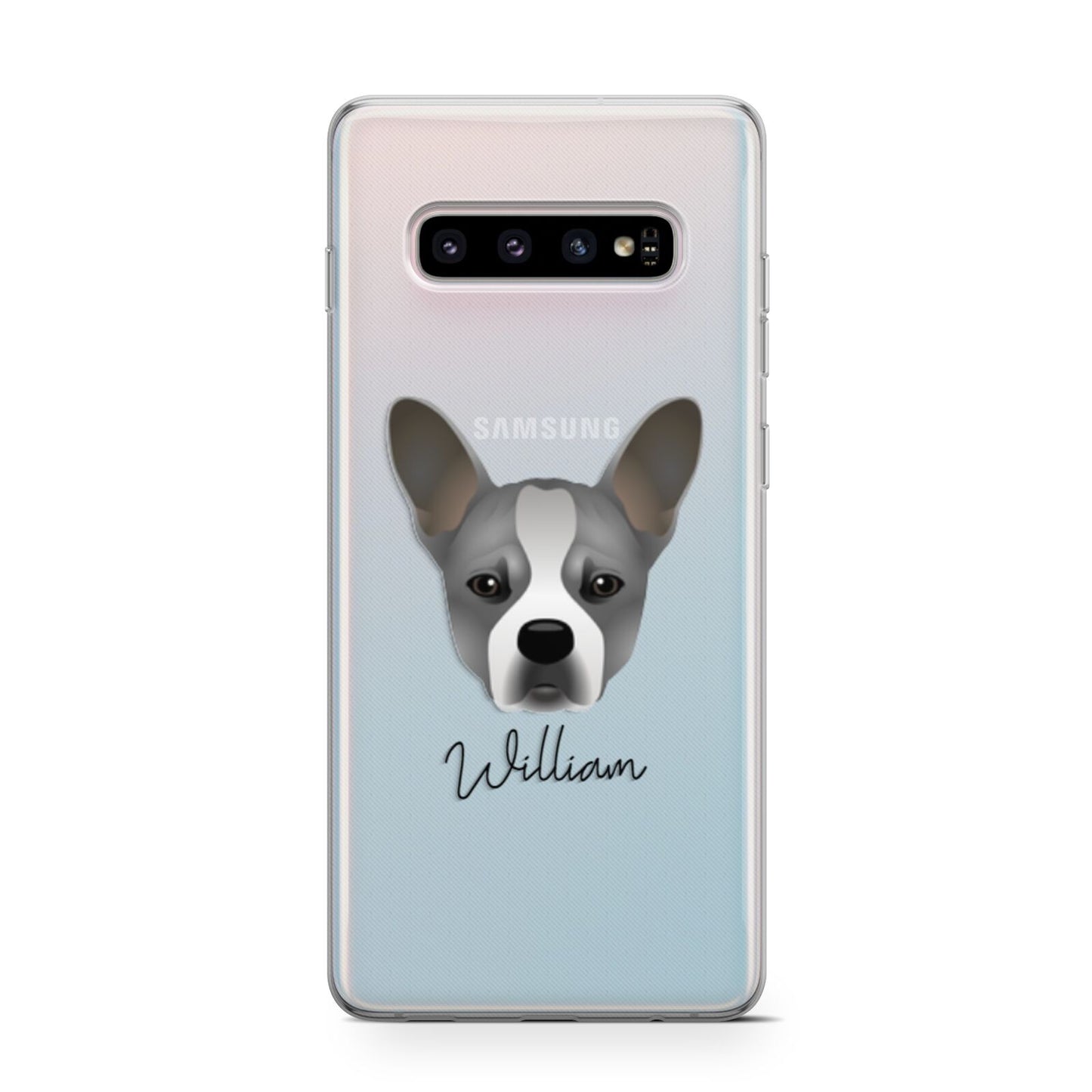 French Bull Jack Personalised Samsung Galaxy S10 Case