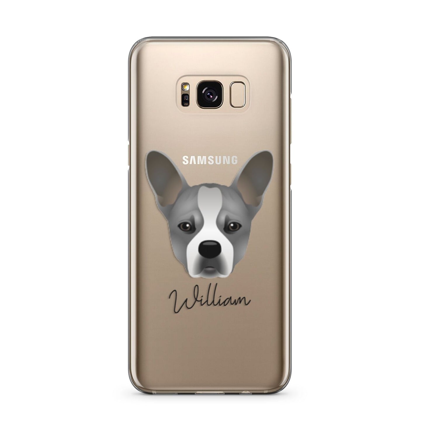 French Bull Jack Personalised Samsung Galaxy S8 Plus Case