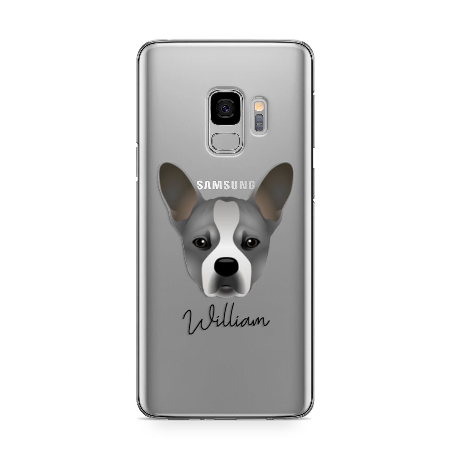 French Bull Jack Personalised Samsung Galaxy S9 Case