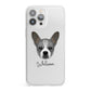 French Bull Jack Personalised iPhone 13 Pro Max Clear Bumper Case